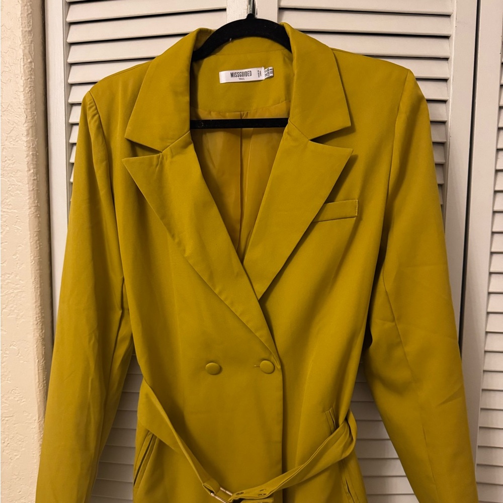 Misguided talk mustard blazer